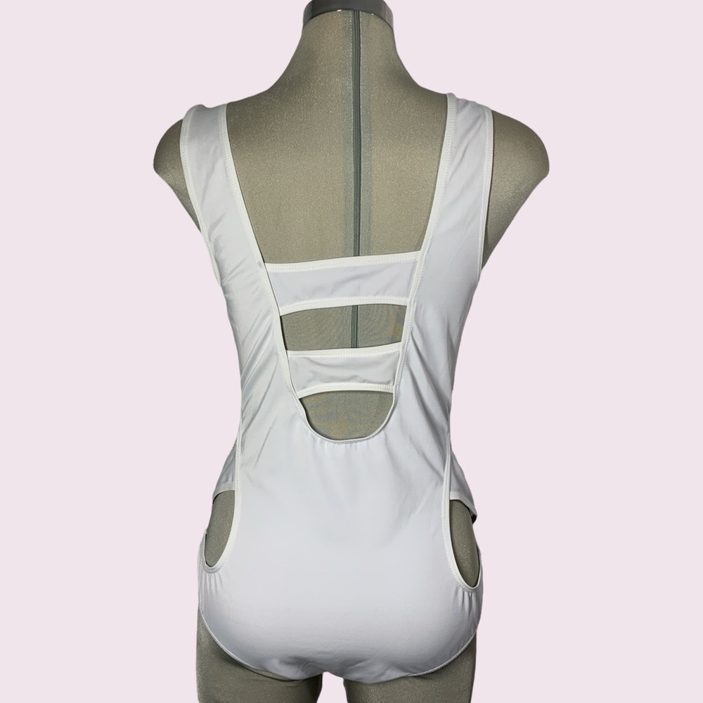 White  Custom Designer  One Piece Swimsuit Size XL - Picture 7 of 14